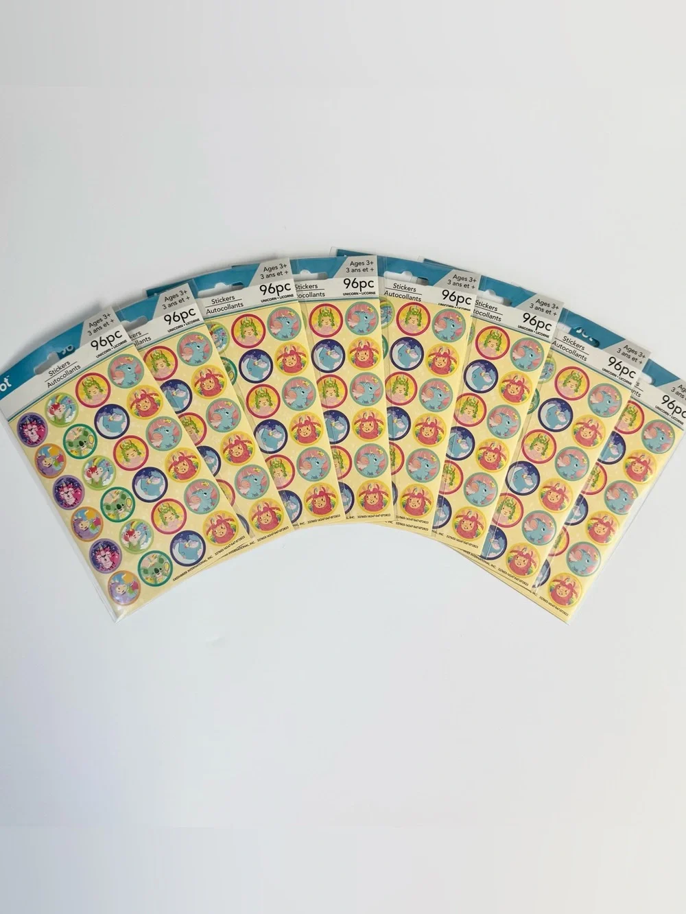 Jot Unicorn Animal Stickers 768 Count Colorful Rainbow NWT